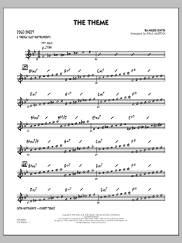 page one of The Theme - C Solo Sheet (Jazz Ensemble)