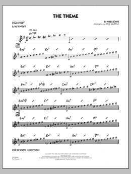 page one of The Theme - Eb Solo Sheet (Jazz Ensemble)