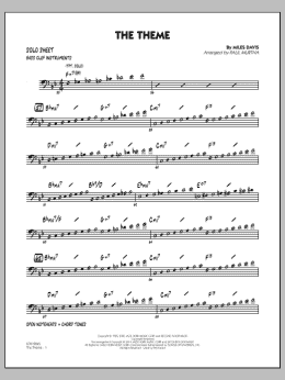 page one of The Theme - Bass Clef Solo Sheet (Jazz Ensemble)