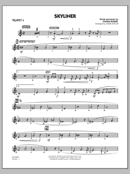 page one of Skyliner - Trumpet 4 (Jazz Ensemble)