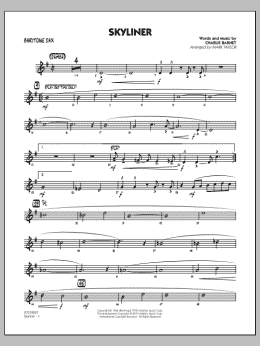 page one of Skyliner - Baritone Sax (Jazz Ensemble)