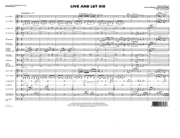 page one of Live and Let Die - Conductor Score (Full Score) (Marching Band)
