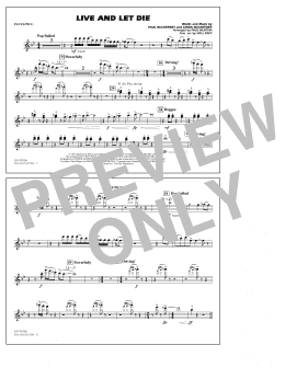 page one of Live and Let Die - Flute/Piccolo (Marching Band)
