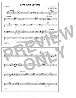 page one of Live and Let Die - Eb Alto Sax (Marching Band)
