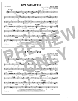 page one of Live and Let Die - 2nd Bb Trumpet (Marching Band)