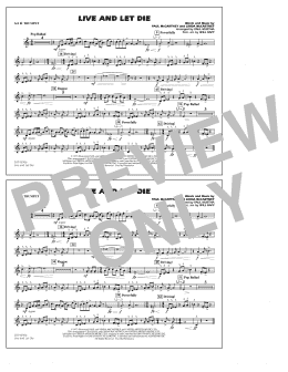 page one of Live and Let Die - 3rd Bb Trumpet (Marching Band)