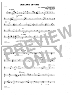 page one of Live and Let Die - F Horn (Marching Band)