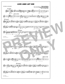 page one of Live and Let Die - Bb Horn/Flugelhorn (Marching Band)