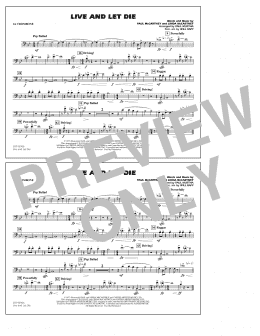 page one of Live and Let Die - 1st Trombone (Marching Band)