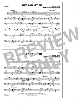 page one of Live and Let Die - Baritone B.C. (Marching Band)