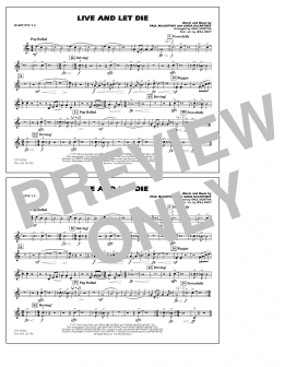 page one of Live and Let Die - Baritone T.C. (Marching Band)