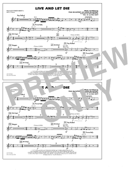page one of Live and Let Die - Mallet Percussion 1 (Marching Band)
