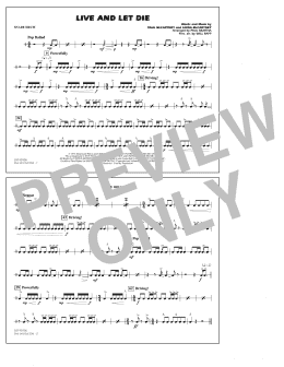 page one of Live and Let Die - Snare Drum (Marching Band)
