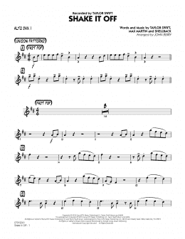 page one of Shake It Off - Alto Sax 1 (Jazz Ensemble)