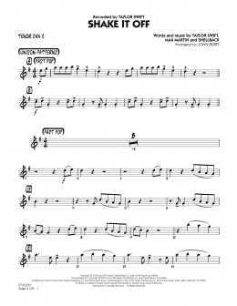 page one of Shake It Off - Tenor Sax 2 (Jazz Ensemble)