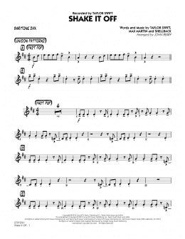 page one of Shake It Off - Baritone Sax (Jazz Ensemble)