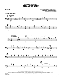 page one of Shake It Off - Trombone 1 (Jazz Ensemble)