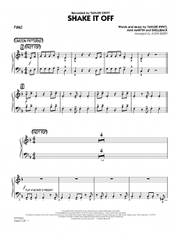 page one of Shake It Off - Piano (Jazz Ensemble)
