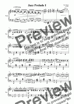 page one of Jazz Prelude I