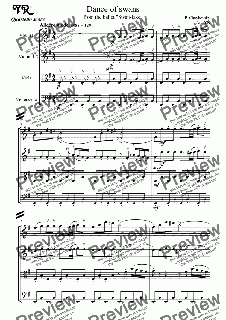 page one of Dance of Swans