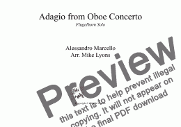 page one of Brass Ensemble - Adagio from the Oboe Concerto