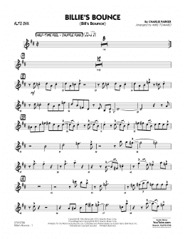 page one of Billie's Bounce - Alto Sax (Jazz Ensemble)
