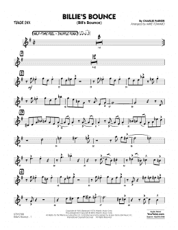 page one of Billie's Bounce - Tenor Sax (Jazz Ensemble)