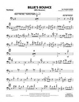 page one of Billie's Bounce - Trombone (Jazz Ensemble)