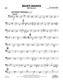 page one of Billie's Bounce - Bass (Jazz Ensemble)