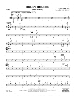 page one of Billie's Bounce - Drums (Jazz Ensemble)