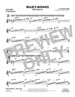 page one of Billie's Bounce - Eb Solo Sheet (Jazz Ensemble)
