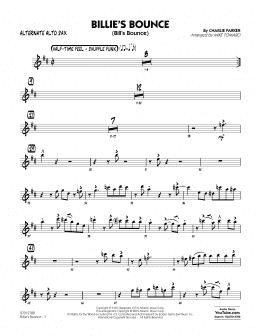 page one of Billie's Bounce - Alternate Alto Sax (Jazz Ensemble)