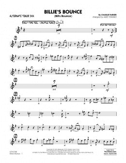 page one of Billie's Bounce - Alternate Tenor Sax (Jazz Ensemble)