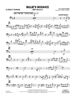 page one of Billie's Bounce - Alternate Trombone (Jazz Ensemble)