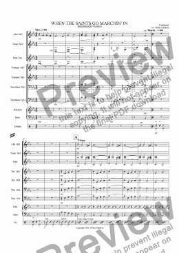 page one of When The Saints Go marchin’ In (Big Band)