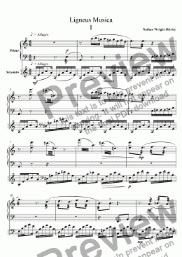 page one of Ligneus Musica - mvt.I