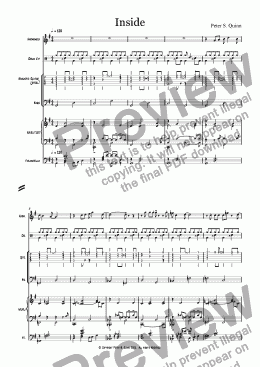 Sonic - Final Zone Sheet music for Piano, Drum group (Mixed Quintet)