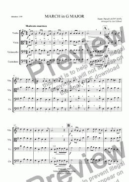 page one of March in G Major