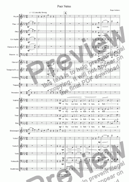 page one of Puer Natus (Orchestra/Choir)