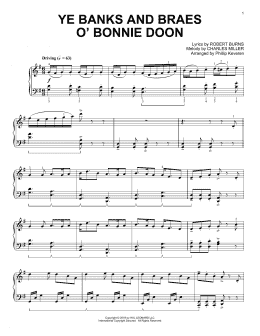 page one of Ye Banks And Braes O' Bonnie Doon (arr. Phillip Keveren) (Piano Solo)
