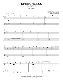 page one of Speechless (from Disney's Aladdin) (arr. David Pearl) (Piano Duet)