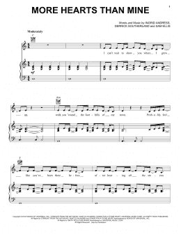 page one of More Hearts Than Mine (Piano, Vocal & Guitar Chords (Right-Hand Melody))