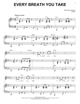 page one of Every Breath You Take [Jazz version] (arr. Brent Edstrom) (Piano & Vocal)