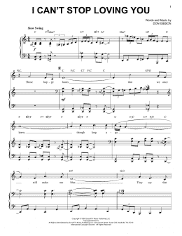 page one of I Can't Stop Loving You [Jazz version] (arr. Brent Edstrom) (Piano & Vocal)