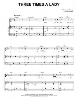 page one of Three Times A Lady [Jazz version] (arr. Brent Edstrom) (Piano & Vocal)