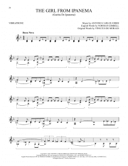 page one of The Girl From Ipanema (feat. Astrud Gilberto) (Vibraphone Solo)