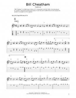page one of Bill Cheatham (arr. Fred Sokolow) (Solo Guitar Tab)