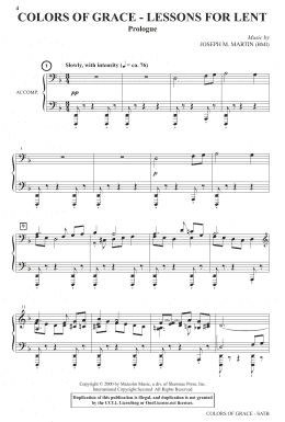 page one of Colors of Grace - Lessons for Lent (New Edition) (SATB Choir)