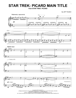 page one of Star Trek: Picard Main Title (Piano Solo)