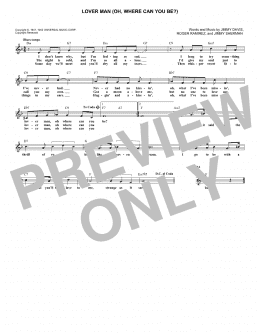 page one of Lover Man (Oh, Where Can You Be?) (Lead Sheet / Fake Book)